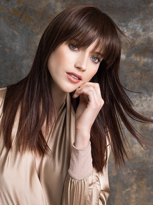 True | Human Hair/ Synthetic Blend Clip In Bangs (Mono Base) | DISCONTINUED